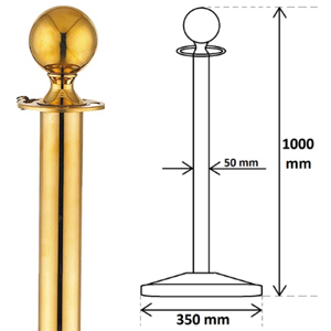 We have standard and premium quality queue poles.